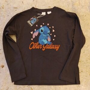 NWT Zara Kids Lilo & Stitch Disney Long Sleeve Shirt Other Galaxy Size 13-14
